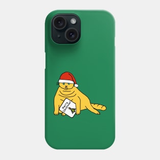 Chonk Cat says Merry Christmas Phone Case