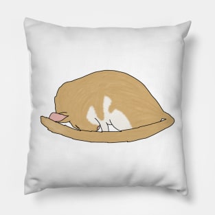 Cute sleeping golden gerbil Pillow