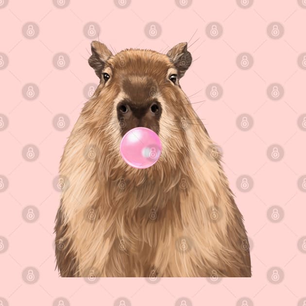 Bubble Gum Capybara by bignosework