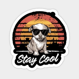 RETRO VINTAGE STAY COOL LITTLE DOG Magnet