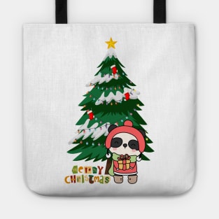 Cute Panda Give Me Present Natal Tote