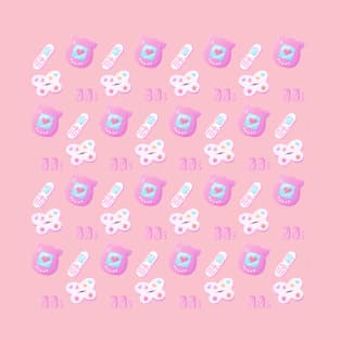 00s, y2k seamless pattern, tomagotchi, phone, cosmetics T-Shirt