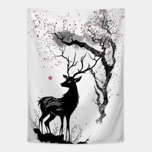 Nara Deer & Sakura Tapestry