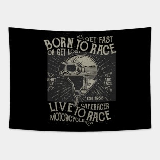 Cafe Racer Motorcycle Coffee Racer Motorbike Club Tapestry