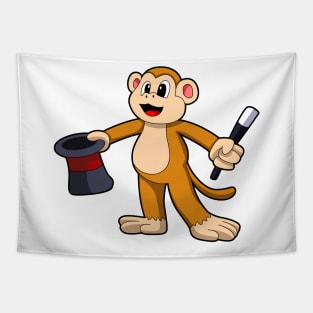 Monkey as Magician with Hat Tapestry