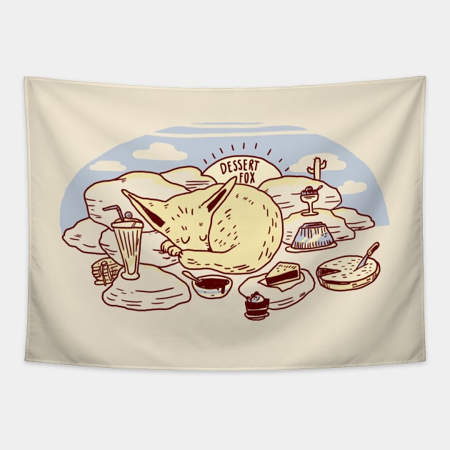 Dessert Fox Tapestry by Pixelmania