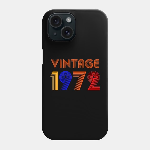 Vintage 1972 Birth Year Phone Case by VisionDesigner