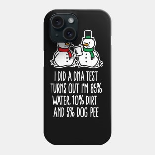 DNA test snowman funny Christmas Après ski snow Phone Case