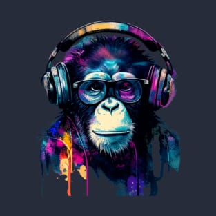 Banksy DJ Monkey with Headphones T-Shirt