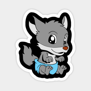 Kawaii Baby Wolf Magnet