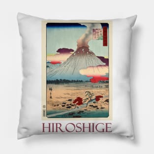 A True View of Mount Asama by Utagawa Hiroshige Pillow