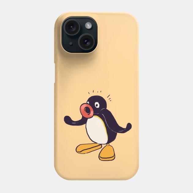 surprised noot penguin meme / pingu Phone Case by mudwizard