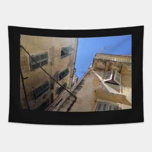 A View of Corfu Town, Greece Tapestry