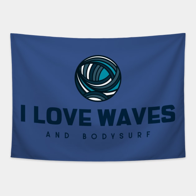 bodysurf and surf Tapestry by bodyinsurf