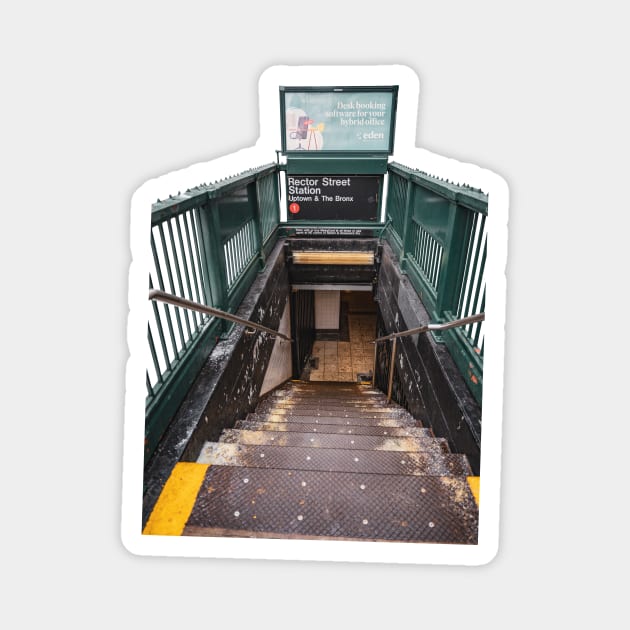 New York City Street Photography-Subway Stop Magnet by tonylonder