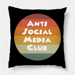 Anti Social Media Club Pillow