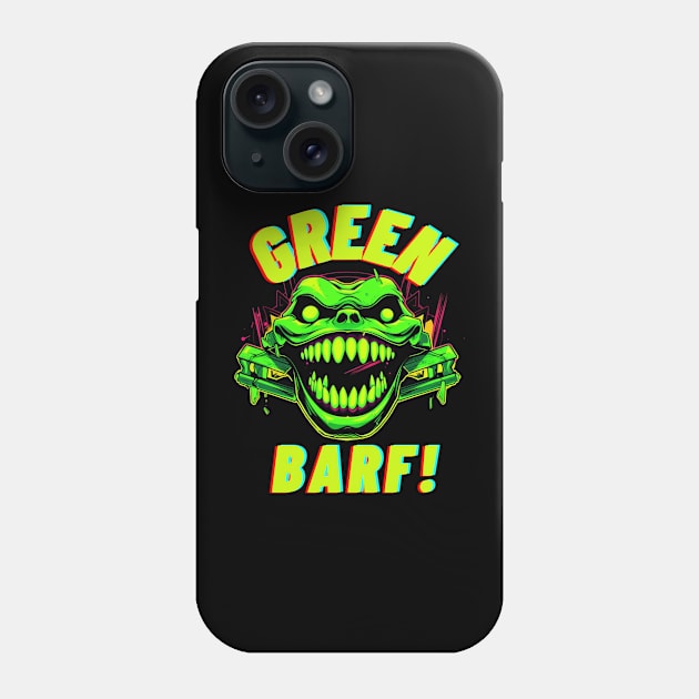 SmirkBot: Diseño Ciberpunk con Cara Verde y Sonrisa Exagerada, Un Estilo Único y Futurista Phone Case by Green Barf!