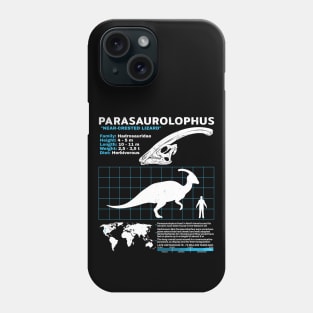 Parasaurolophus fact sheet Phone Case