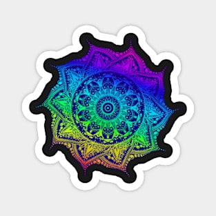 Rainbow Mandala Magnet