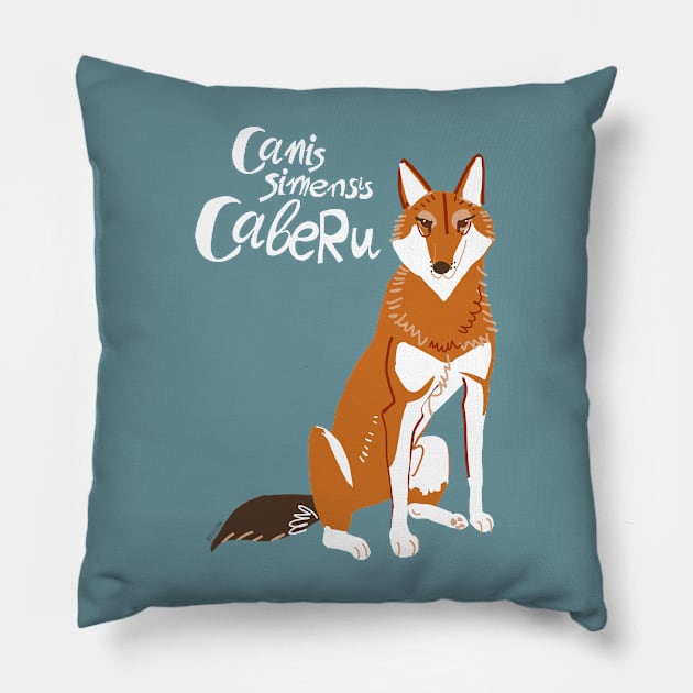 Caberu the Ethiopian Wolf #5 Pillow by belettelepink