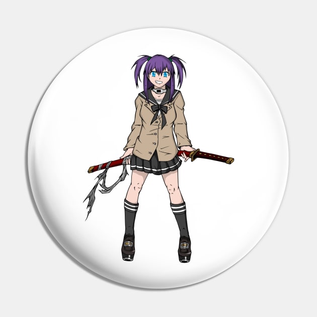 Battle Royale - Anime Girl Pin by TheD33J