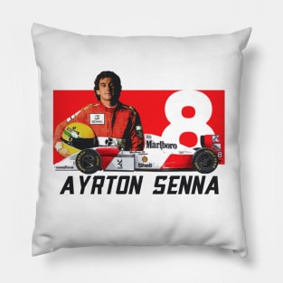 Ayrton Senna 8 Pillow