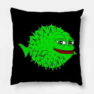 Pufferfish Pepe Blowfish Pillow