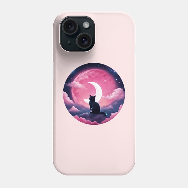 Moon Cat Phone Case by EunsooLee