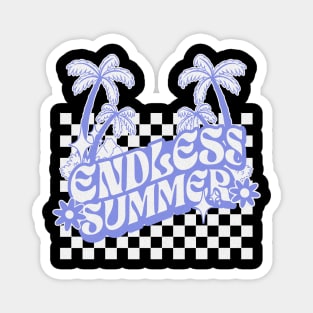 Endless Summer Checkered Board Aesthetic Summer Themed Magnet