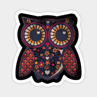 Floral Owl Magnet