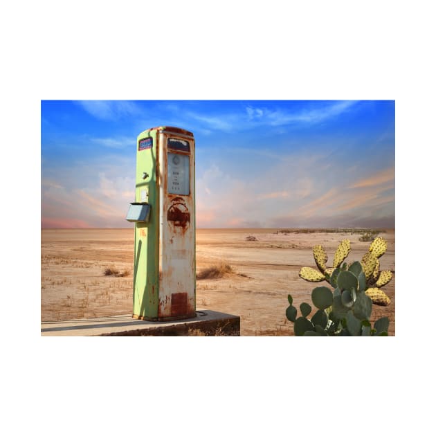 Old Gas Pump in Desert by charker