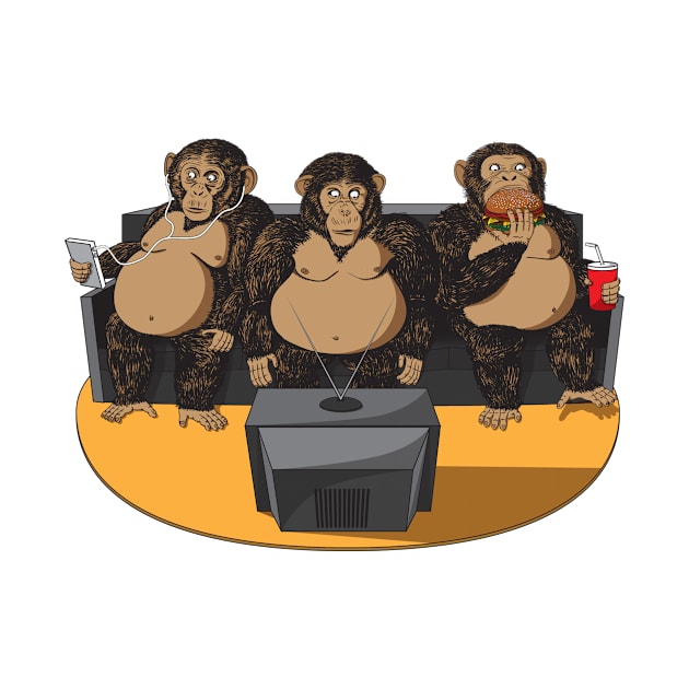 Three Modern Monkeys by Johnny Nova