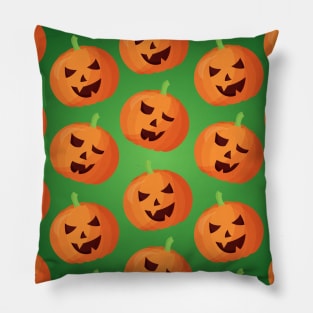 Brightly Colored Skulls Halloween pattern Pillow