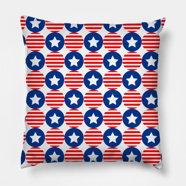 USA Flag Design Pillow by aquariart