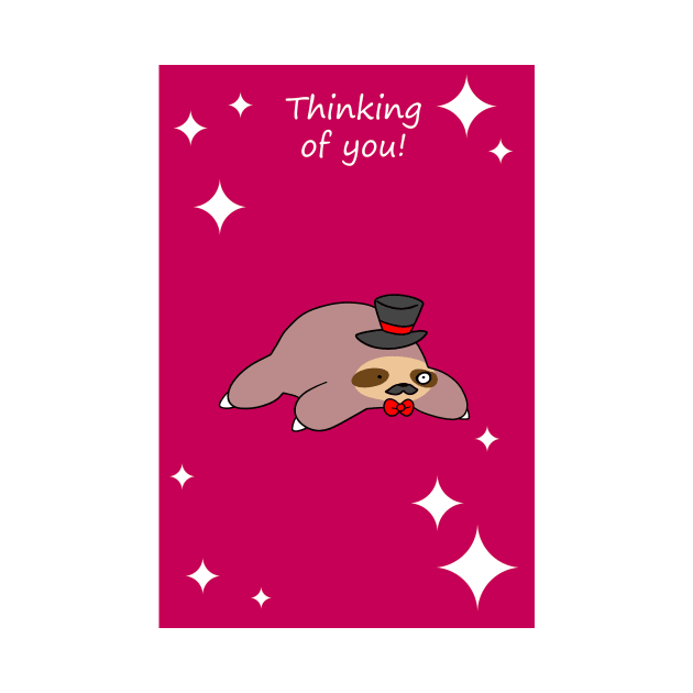 "Thinking of You" Dapper Sloth by saradaboru