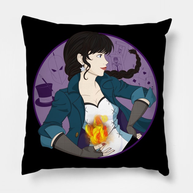 Zatanna Zatara Profile Pillow by StitchingDreams980