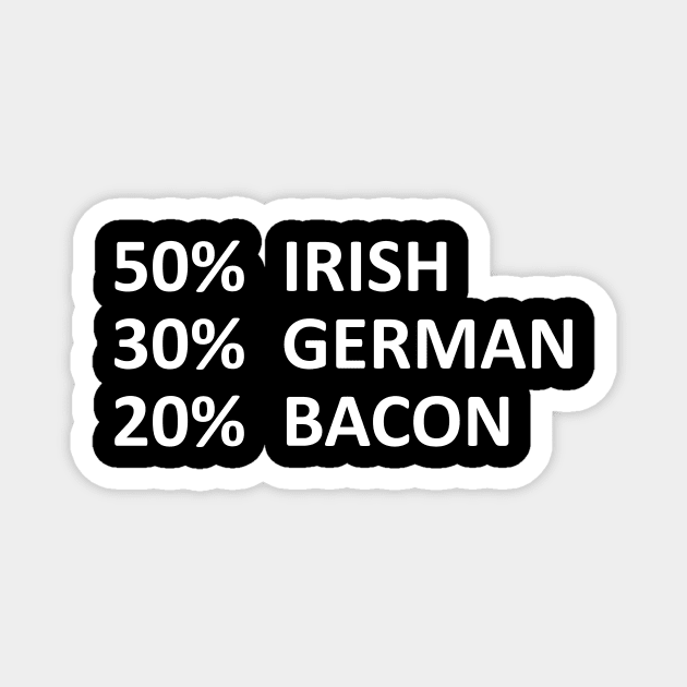 20% Bacon - Funny - White Lettering Magnet by Eclipse2021