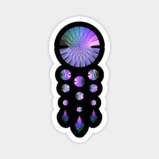 Dream Catcher | Nebula Graphs Pink Blue Green (Black) Magnet