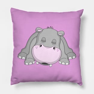 Handsome Hippo Pillow