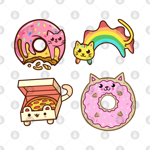 cute donut cats by NevermindOnArt