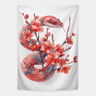 Serpentine Blossoms Tapestry