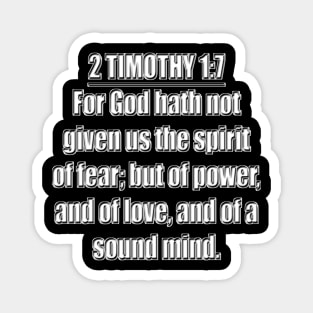 KJJV 2 Timothy 1:7 Magnet