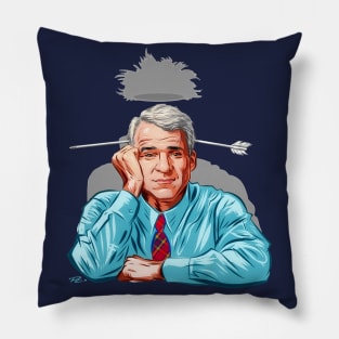 Steve Martin - An illustration by Paul Cemmick Pillow