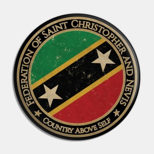 Vintage Federation of Saint Christopher Kitts and Nevis USA North America United States Flag Pin