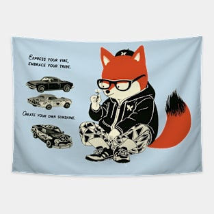 Urban Chic Shiba: Style Unleashed I Tapestry