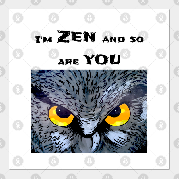 Funny Angry Owl Cartoon Style - Zen - Posters and Art Prints | TeePublic Funny Angry Owl Cartoon Style - Zen - Posters and Art Prints | TeePublic