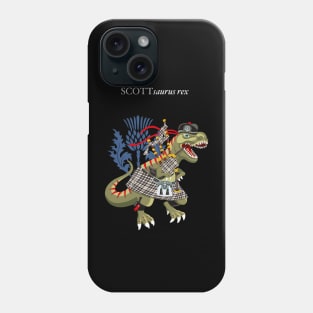 Clanosaurus Rex SCOTTsaurus rex Plaid Scott Black & White Scotland Ireland Family Tartan Phone Case