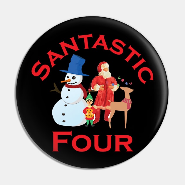 Santastic four Pin by TeeTrendz