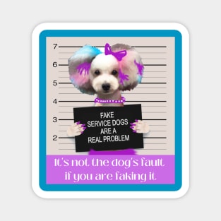 Fake Service Dog Front Only Magnet