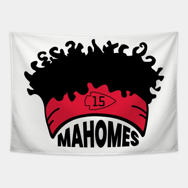 Patrick Mahomes Hair Tapestry by High N Wide